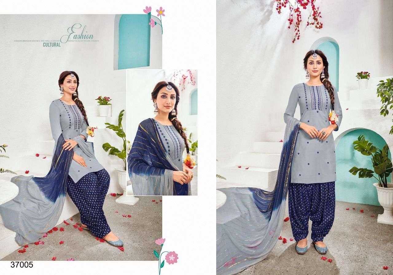 Artio By Kapil Trendz-Jecord Patiyala Vol 3-14-Kg-Rayon-Fancy-Work-Kurti-Cotton-Jacquard-Patiyala-Nazmin-Fancy-Jari-Dupatta-37005